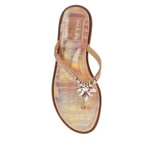 Naturalizer Women's Liliana Fallyn Thong Flat Sandal Comfortable Shoe